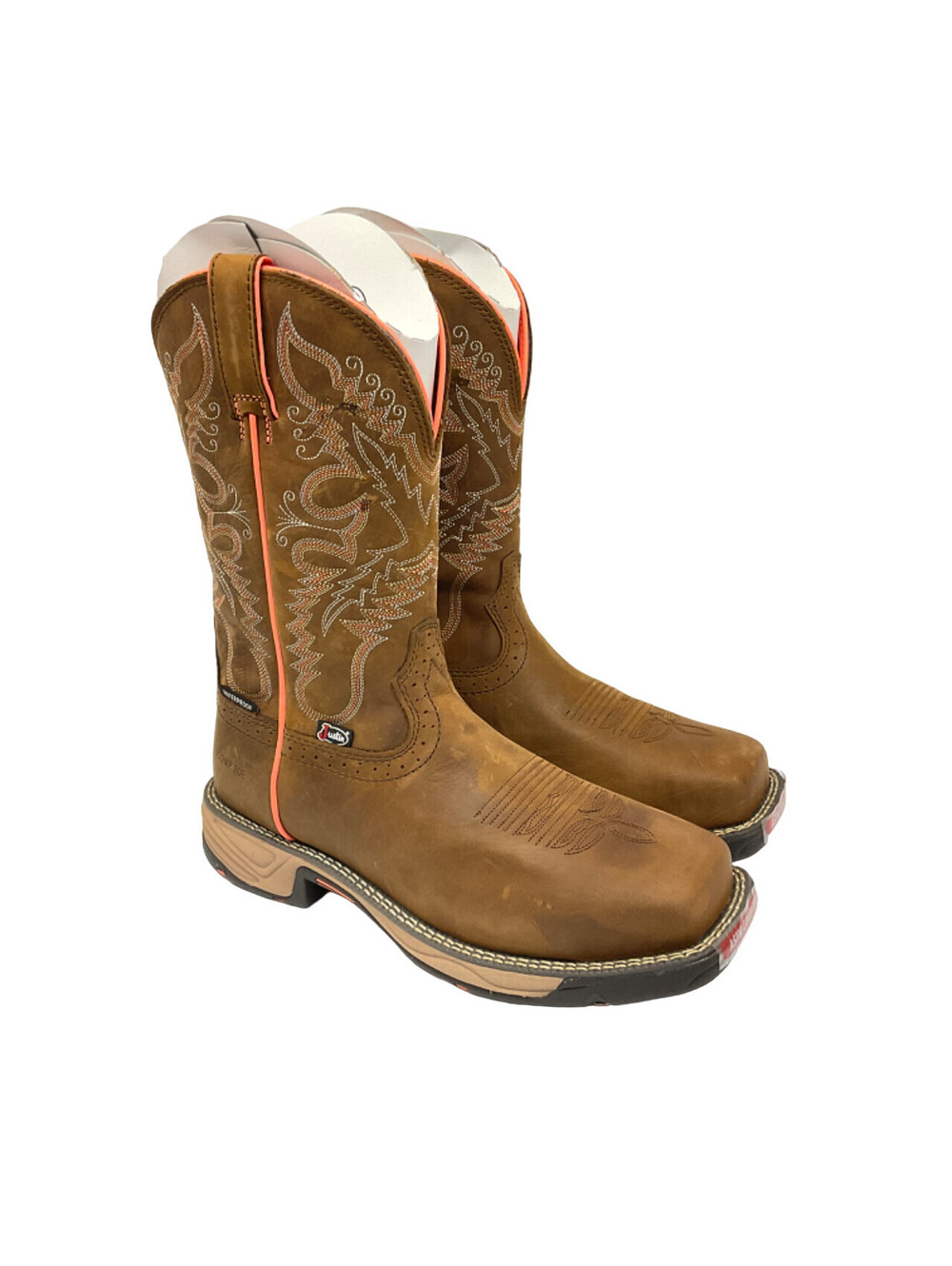 Justin Women's Pull-On Rural Comp Toe Western Boots SE4357 Chocolate Size 11B